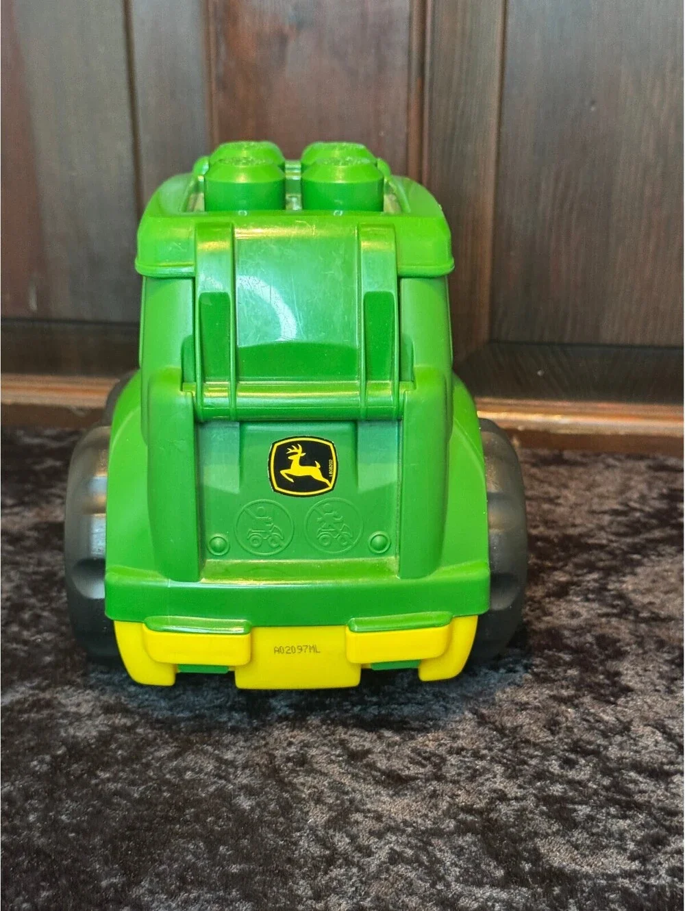 Mega Bloks Green and Yellow John Deere Tractor Toy
